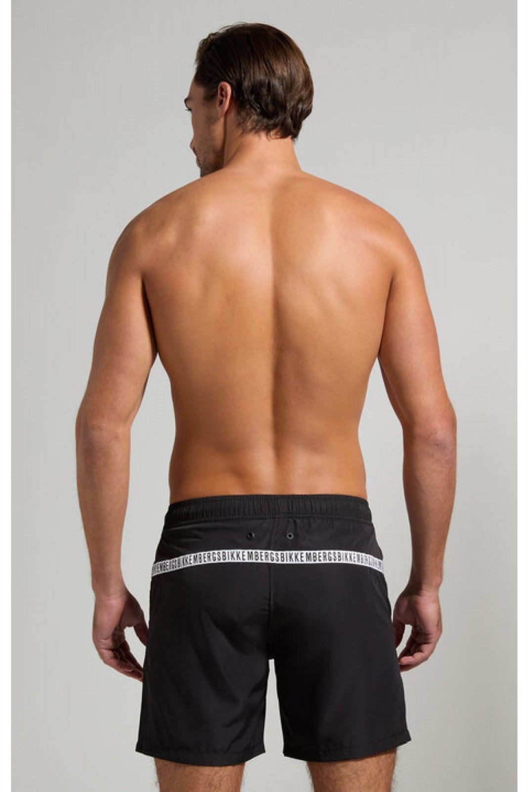 Short de bain bande logo Bikkembergs Black BKK3MBM04