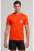 TShirt coton stretch print logo Bikkembergs Orange BKK3MTS02