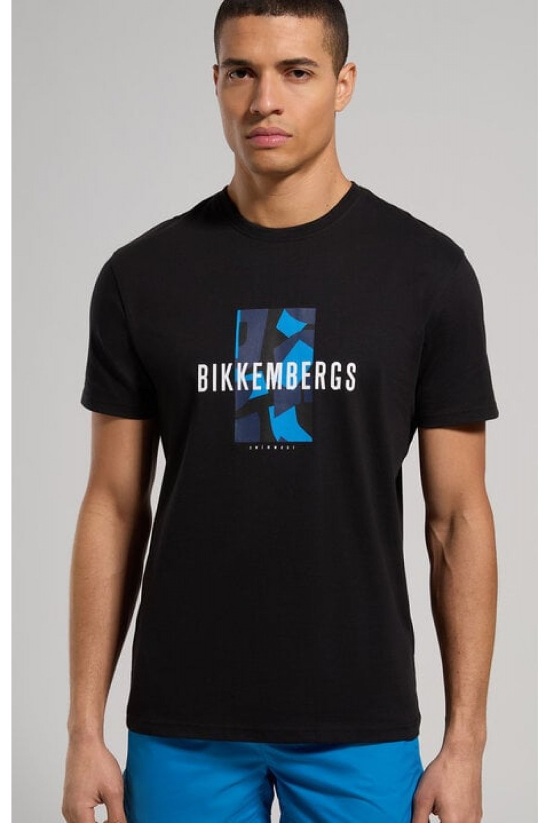 TShirt 100% coton print logo Bikkembergs Black BKK3MTS03