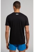 TShirt 100% coton print logo Bikkembergs Black BKK3MTS03