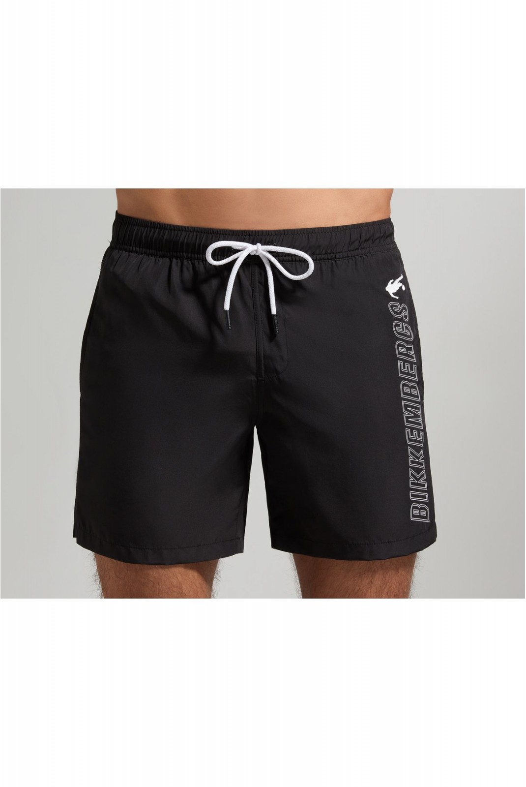 Short de bain logo latéral Bikkembergs Black BKK3MBM07