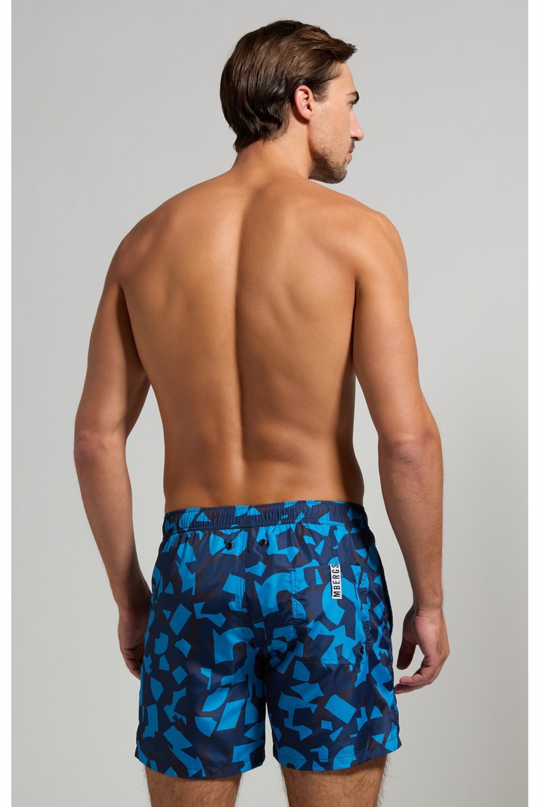 Short de bain motifs Bikkembergs Mediterranian Blue BKK3MBM08