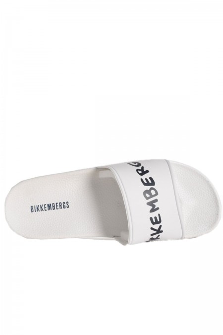 Mules PVC print logo Bikkembergs White BKK3MSR03