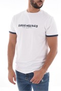 TShirt coton stretch logo printé Bikkembergs White BKK3MTS01