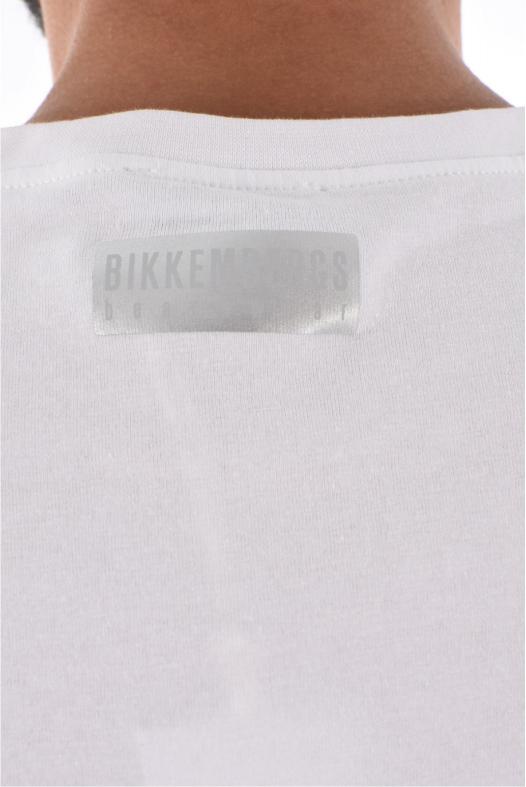 TShirt coton stretch logo printé Bikkembergs White BKK3MTS01