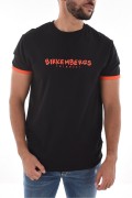 TShirt coton stretch logo printé Bikkembergs Black BKK3MTS01