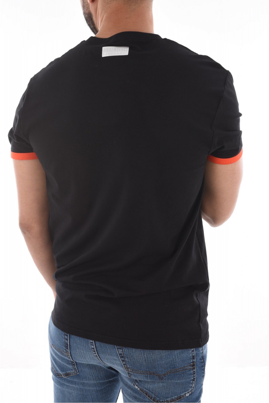 TShirt coton stretch logo printé Bikkembergs Black BKK3MTS01