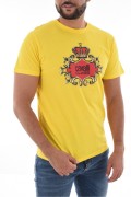 TShirt gros logo 100% coton Cavalli Class YELLOW SXH01A JD060