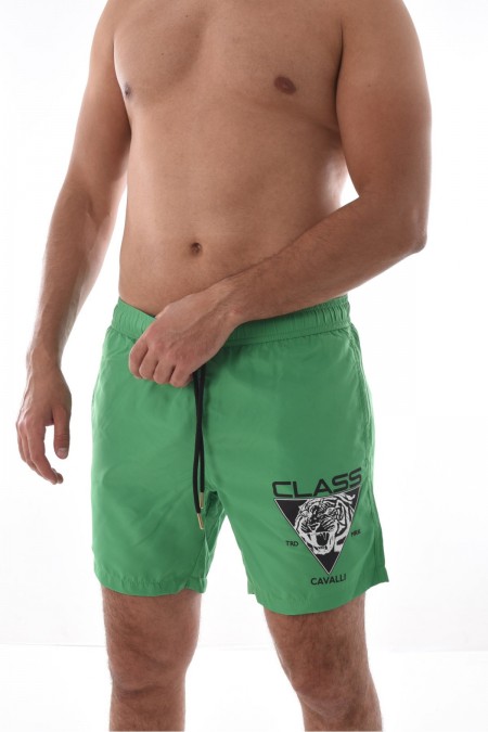 Short de bain print logo Cavalli Class GREEN SXH00B SB001