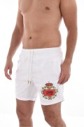 Short de bain print logo Cavalli Class WHITE SXH00C SB001