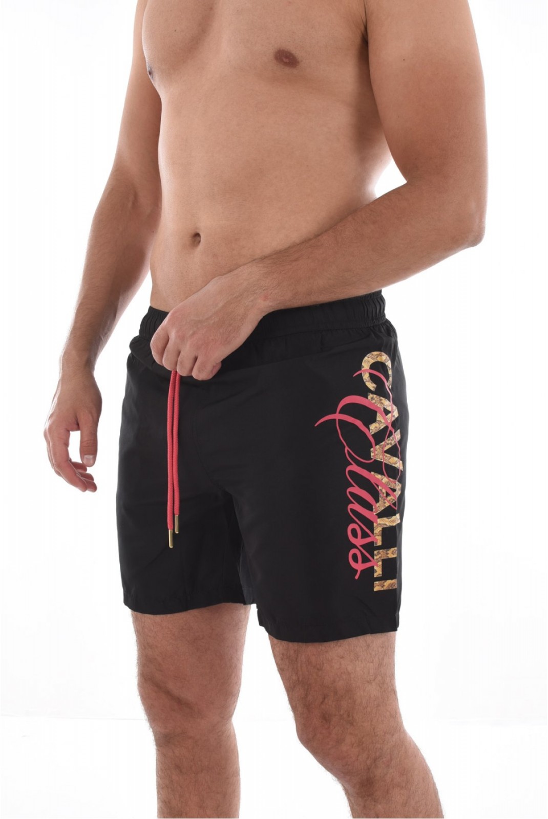 Short de bain print logo latéral Cavalli Class BLACK SXH00D SB001