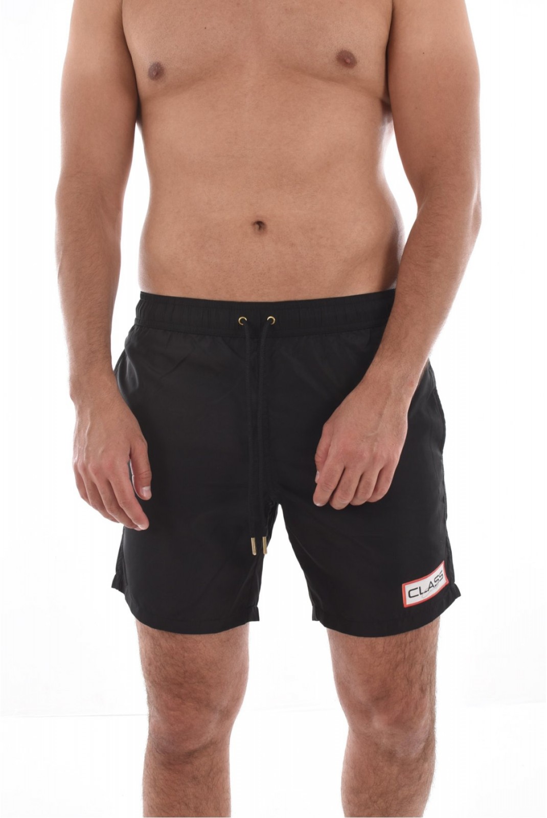 Short de bain uni logo printé Cavalli Class BLACK SXH00E SB001