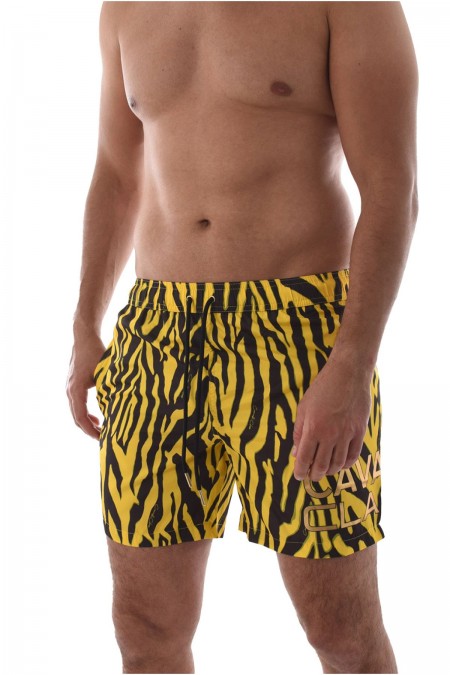 Short de bain motif animalier Cavalli Class YELLOW/BLACK SXH00A 5LN02