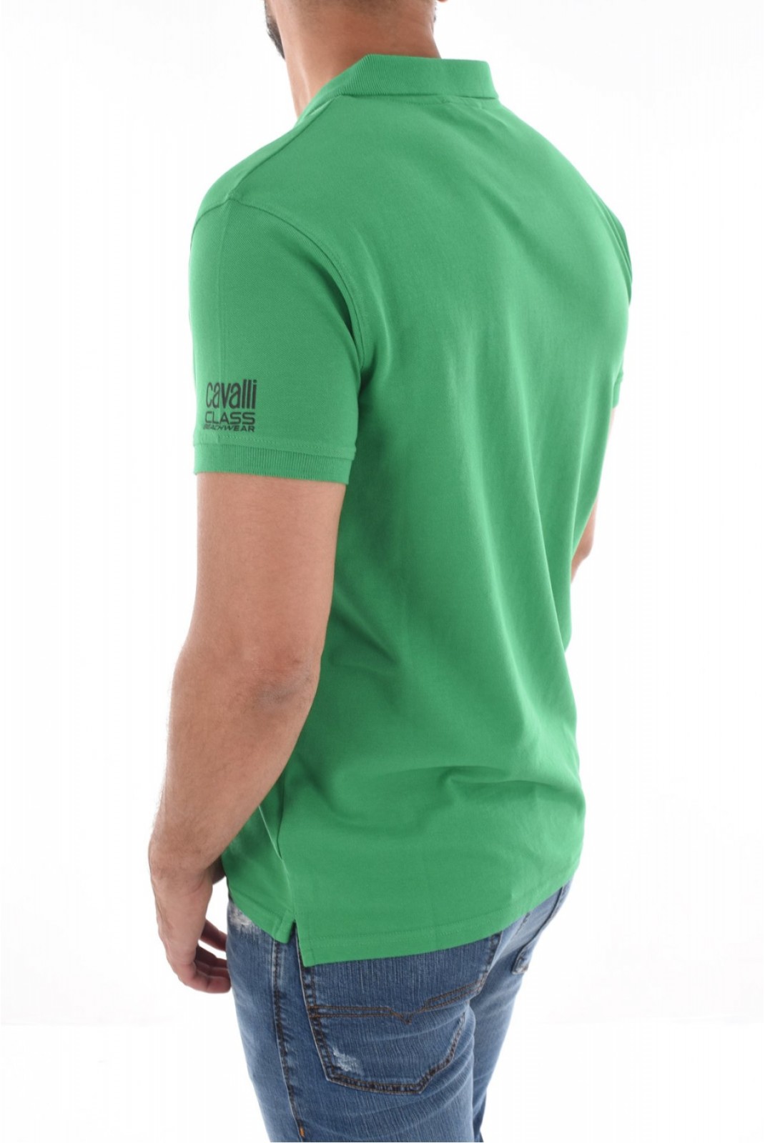 Polo regular 100% coton Cavalli Class GREEN SXT64A KB002