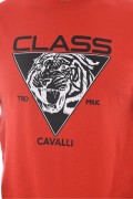 TShirt 100% coton logo printé Cavalli Class RED SXH01E JD060