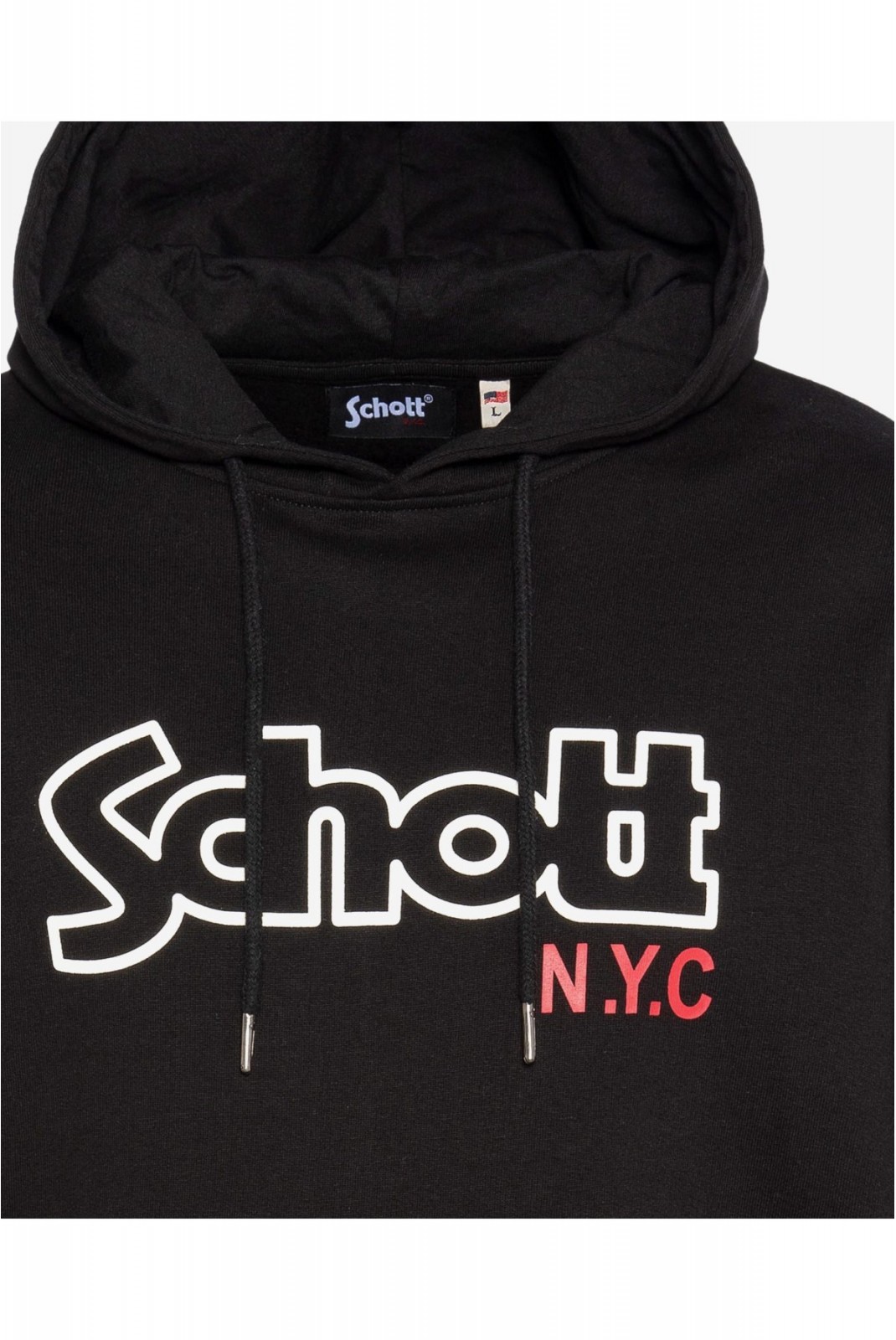 Sweat capuche iconique Sidney Schott BLACK SWHSIDNEY