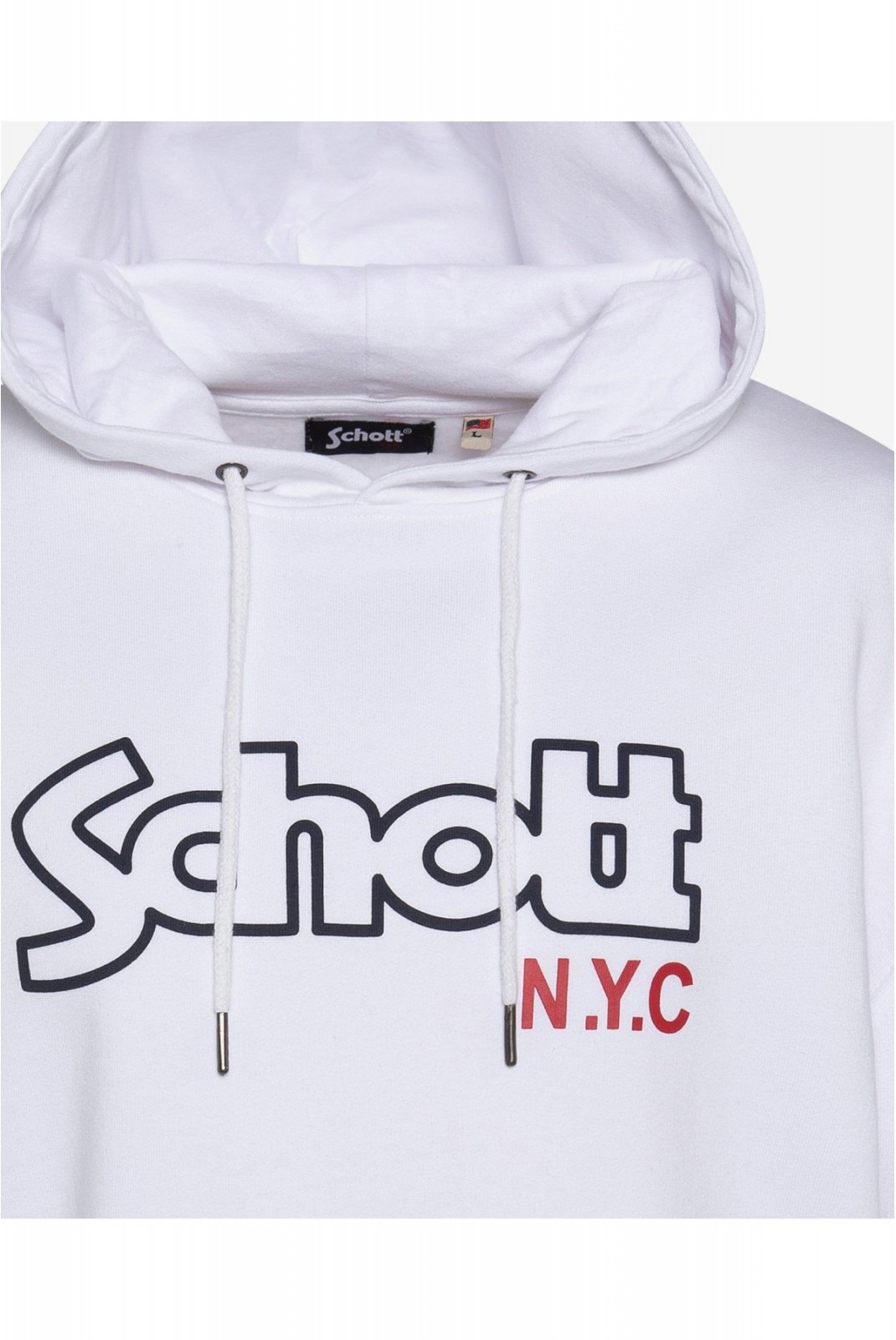 Sweat capuche iconique Sidney Schott WHITE SWHSIDNEY