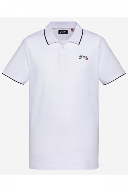 Polo coton piqué Paul Schott WHITE PSPAUL