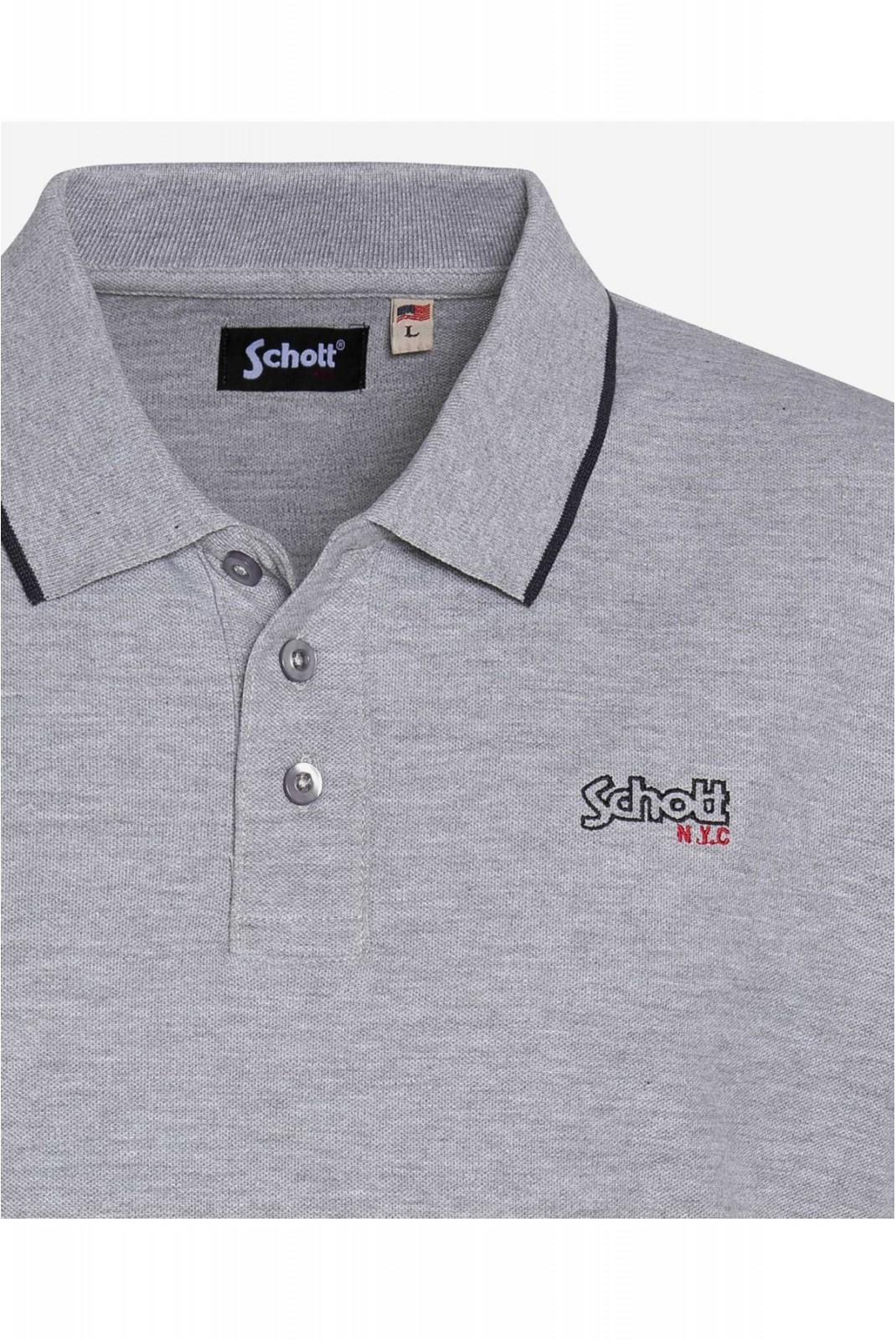 Polo coton piqué Paul Schott H GREY PSPAUL