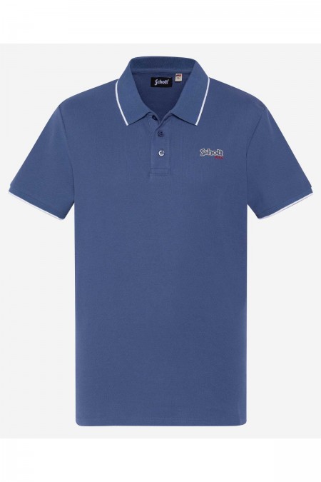 Polo coton piqué Paul Schott BLUE JEANS PSPAUL