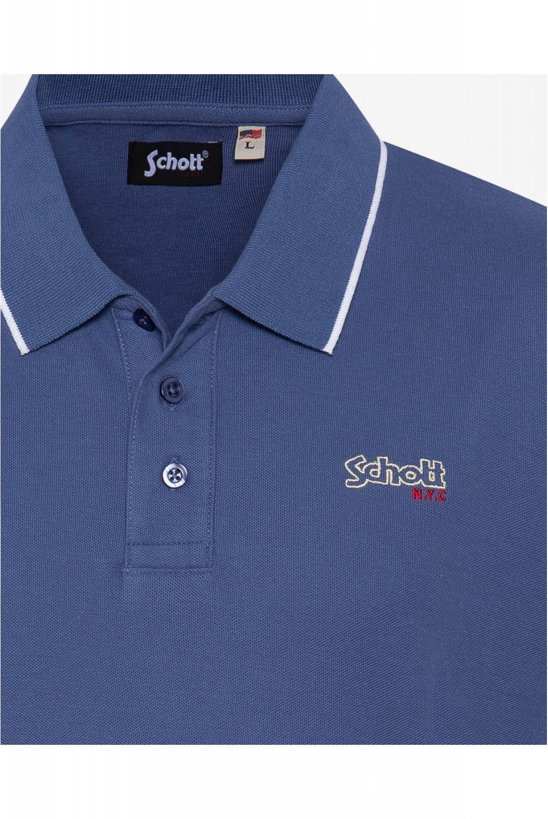 Polo coton piqué Paul Schott BLUE JEANS PSPAUL