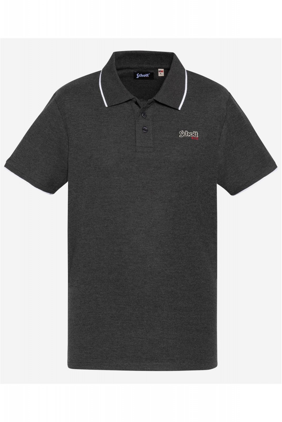 Polo coton piqué Paul Schott ANTHRACITE PSPAUL