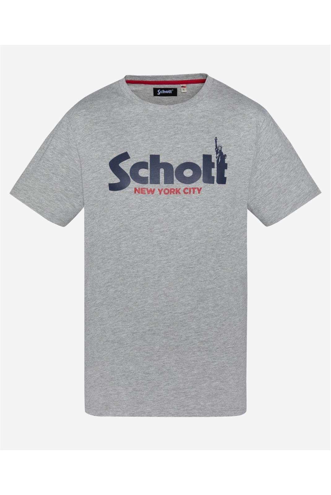 TShirt coton logo Troy Schott H GREY TSTROY