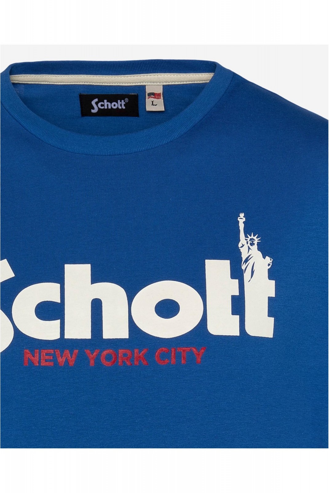 TShirt coton logo Troy Schott ROYAL BLUE TSTROY