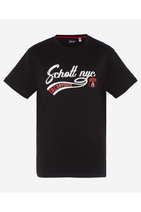 TShirt coton signature Tyron Schott BLACK TSTYRON