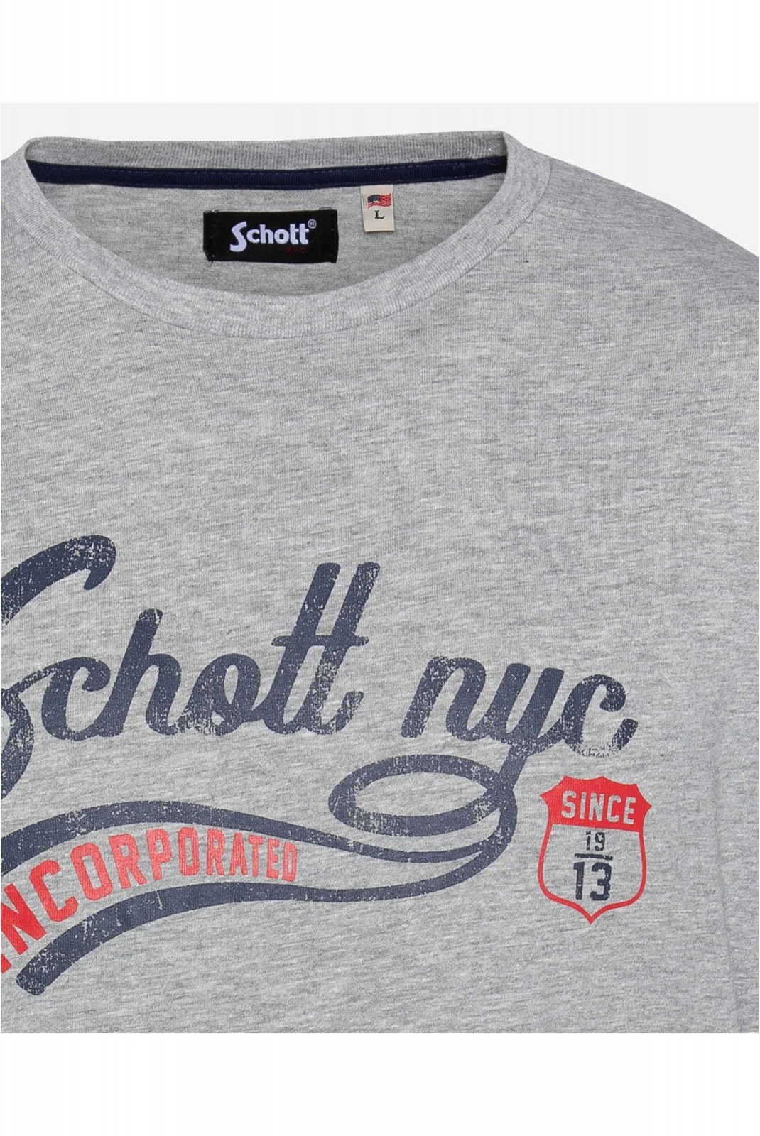 TShirt coton signature Tyron Schott H GREY TSTYRON