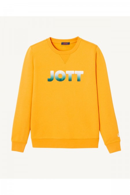 Sweat en coton bio Elvas logo Just over the top 732 OCRE ORANGE ELVAS