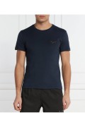 TShirt slim logo brodé Emporio armani 06935 BLU NAVY 211818 4R483