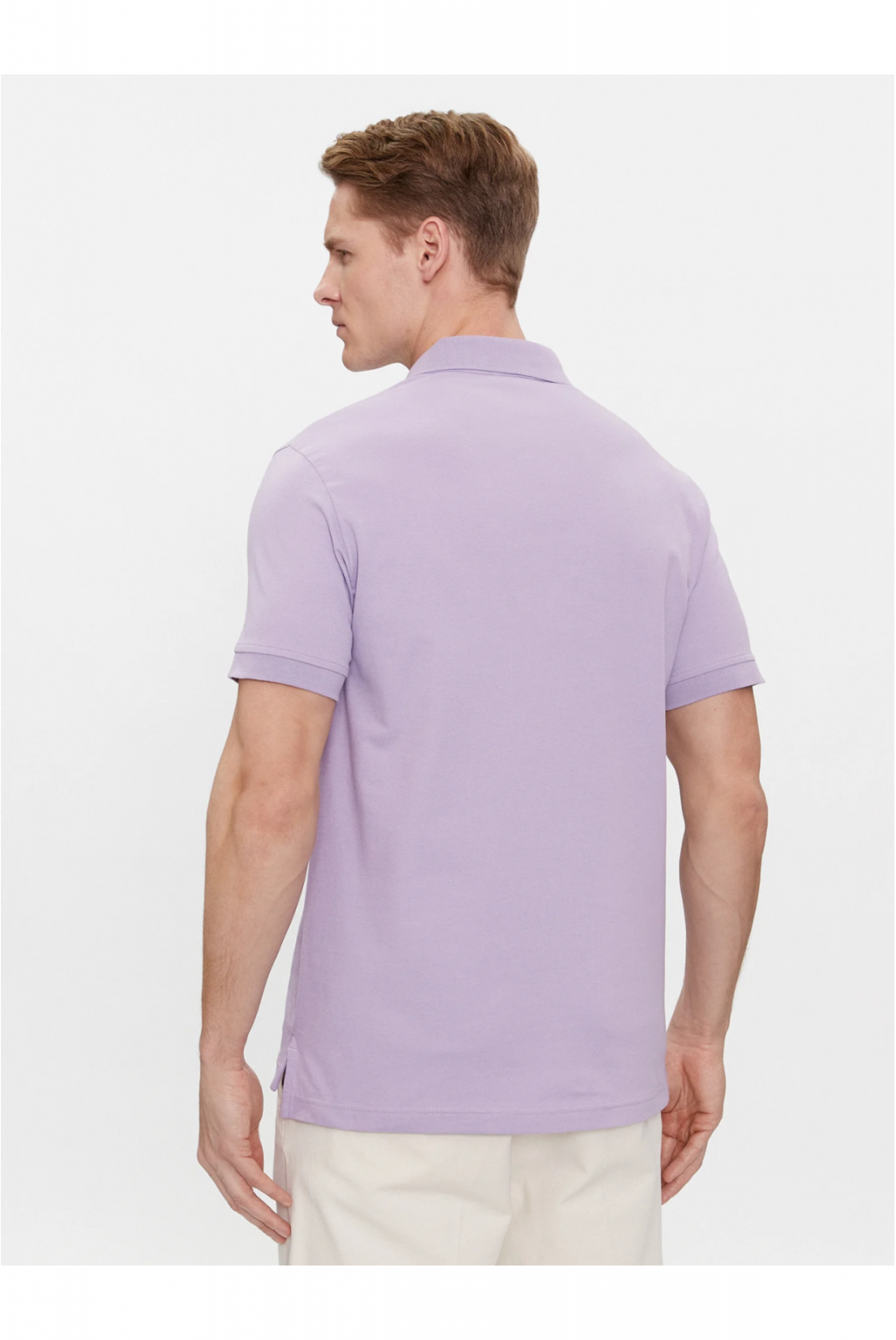 Polo stretch logo brodé Emporio armani 08990 GLICINE 211804 4R461