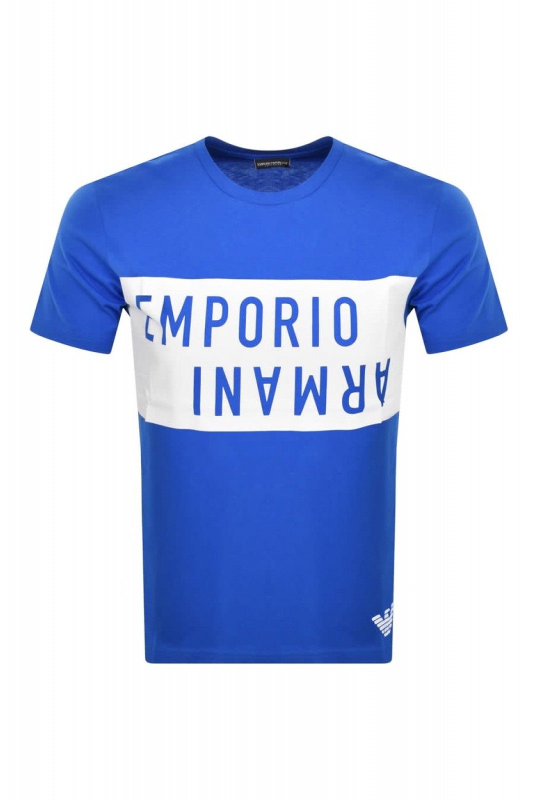 TShirt gros logo 100%coton Emporio armani 06833 ROYAL/BIANCO 211818 4R476