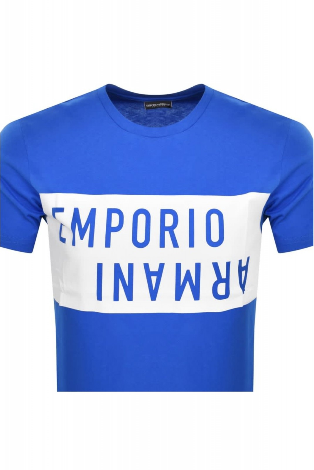 TShirt gros logo 100%coton Emporio armani 06833 ROYAL/BIANCO 211818 4R476