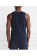 TShirt gros logo brodé coton lin Emporio armani 06935 BLU NAVY 211875 4R485