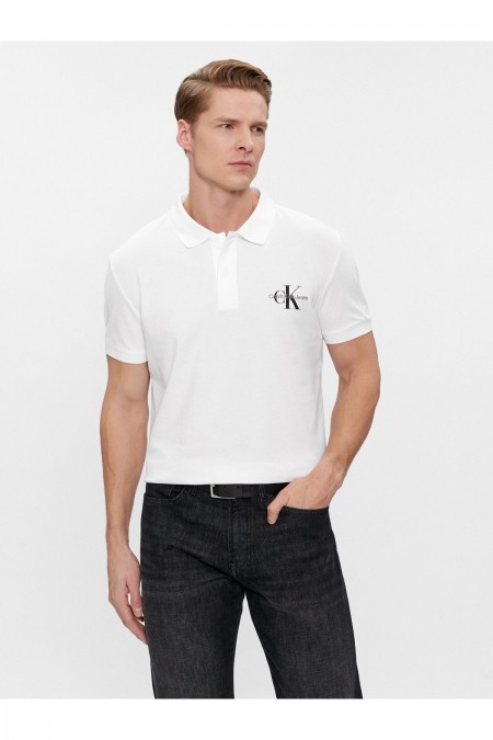 Polo coton stretch Calvin klein YAF Bright White J30J323395