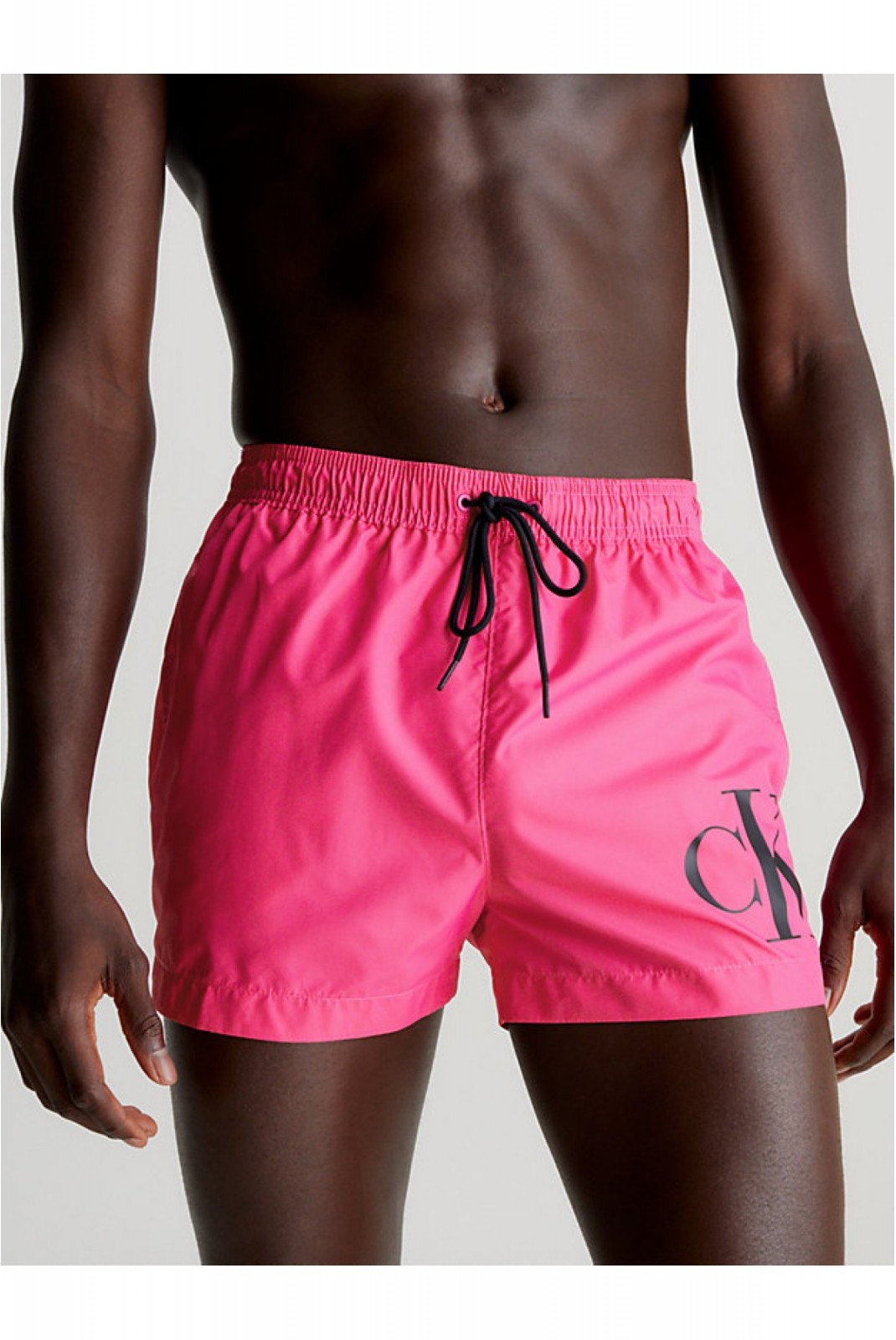 Short de bain print logo Calvin klein T9Z Fuchsia Fedora KM0KM00967