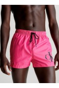 Short de bain print logo Calvin klein T9Z Fuchsia Fedora KM0KM00967