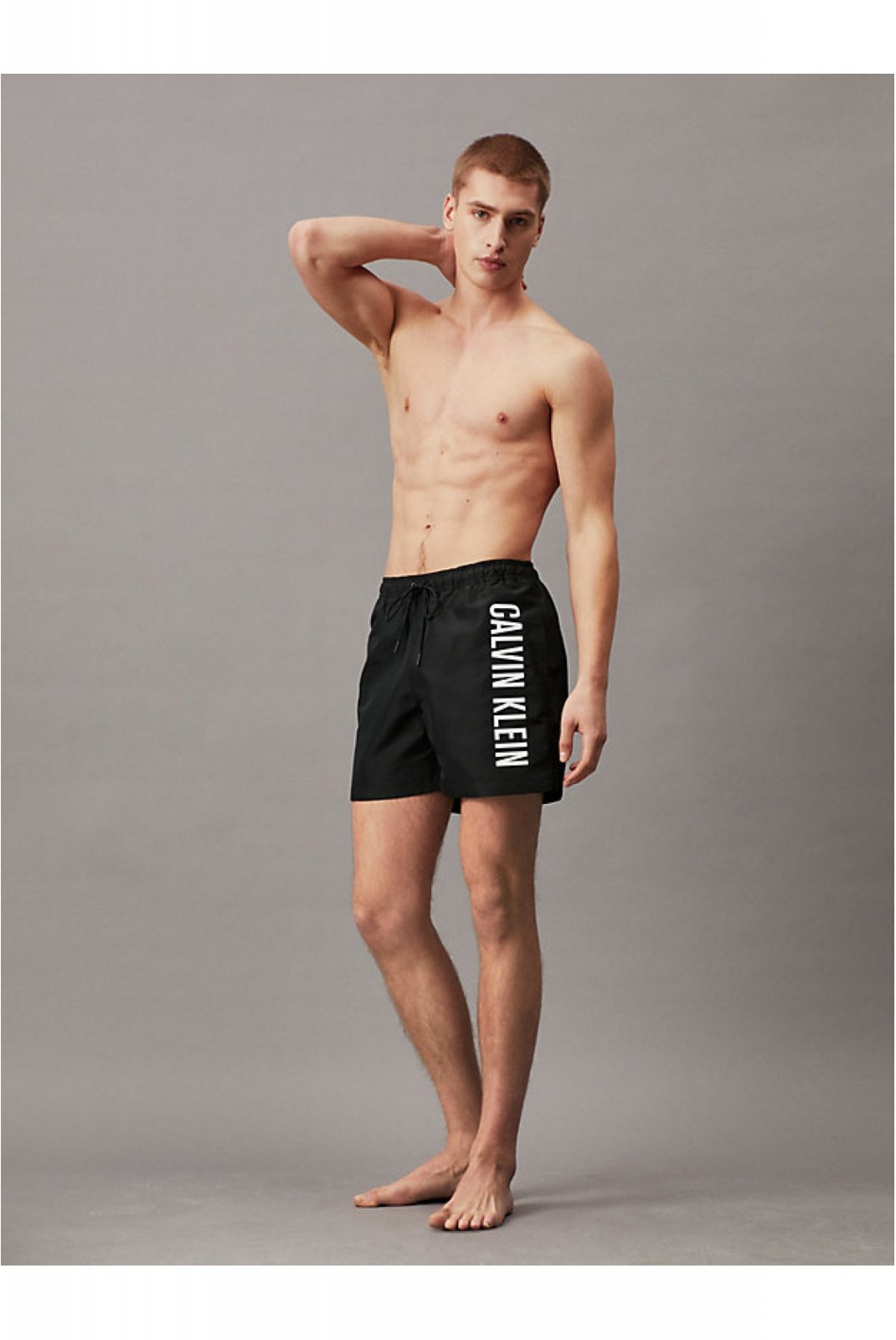 Short de bain print logo Calvin klein BEH Pvh Black KM0KM01017