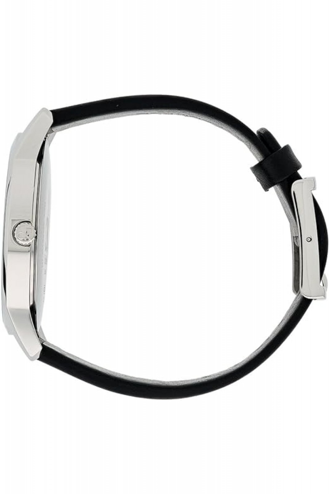 Montre qwartz City bracelet cuir Calvin klein Noir / Argent K2G2G1CD