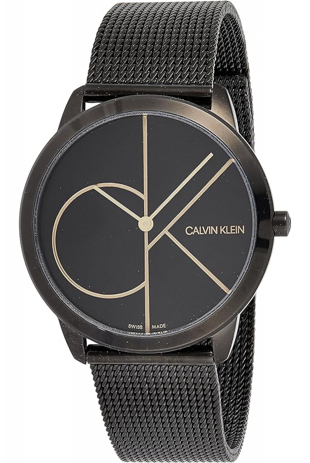 Montre Qwartz bracelet acier Calvin klein Noir K3M214X1