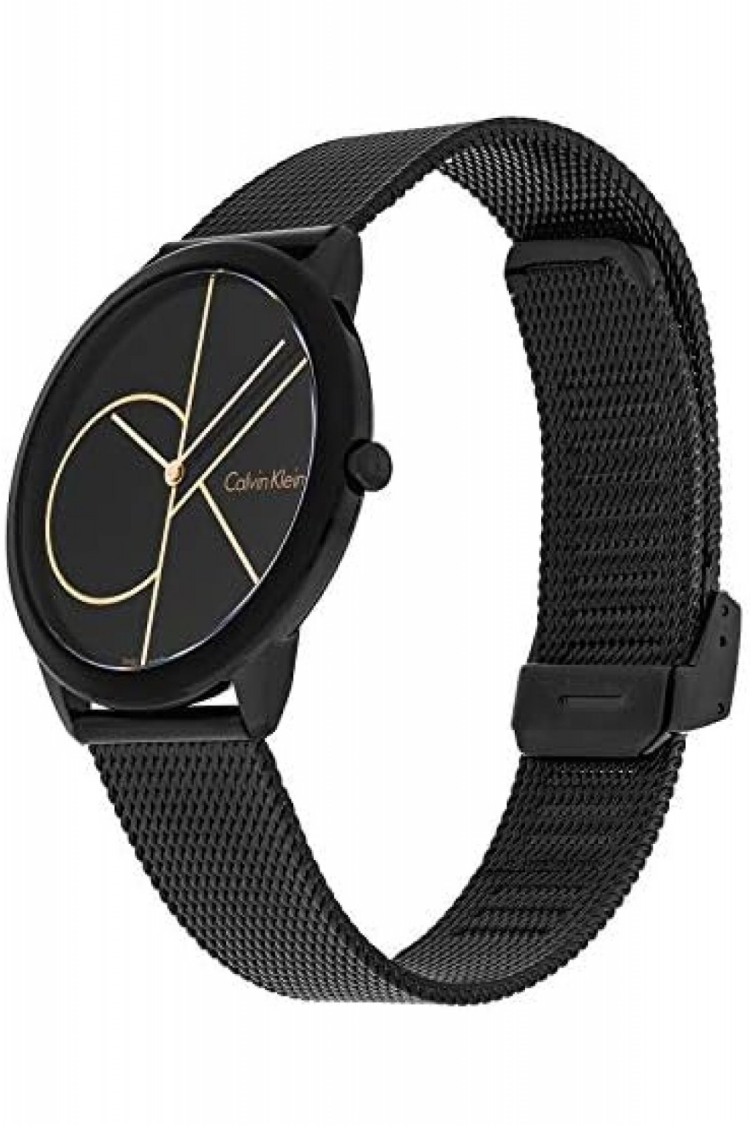 Montre Qwartz bracelet acier Calvin klein Noir K3M214X1