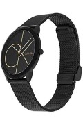 Montre Qwartz bracelet acier Calvin klein Noir K3M214X1