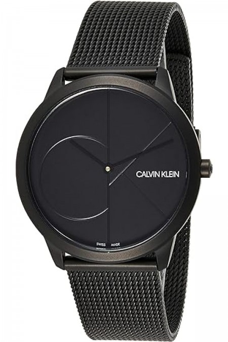 Montre qwartz bracelet acier Calvin klein Noir K3M514B1