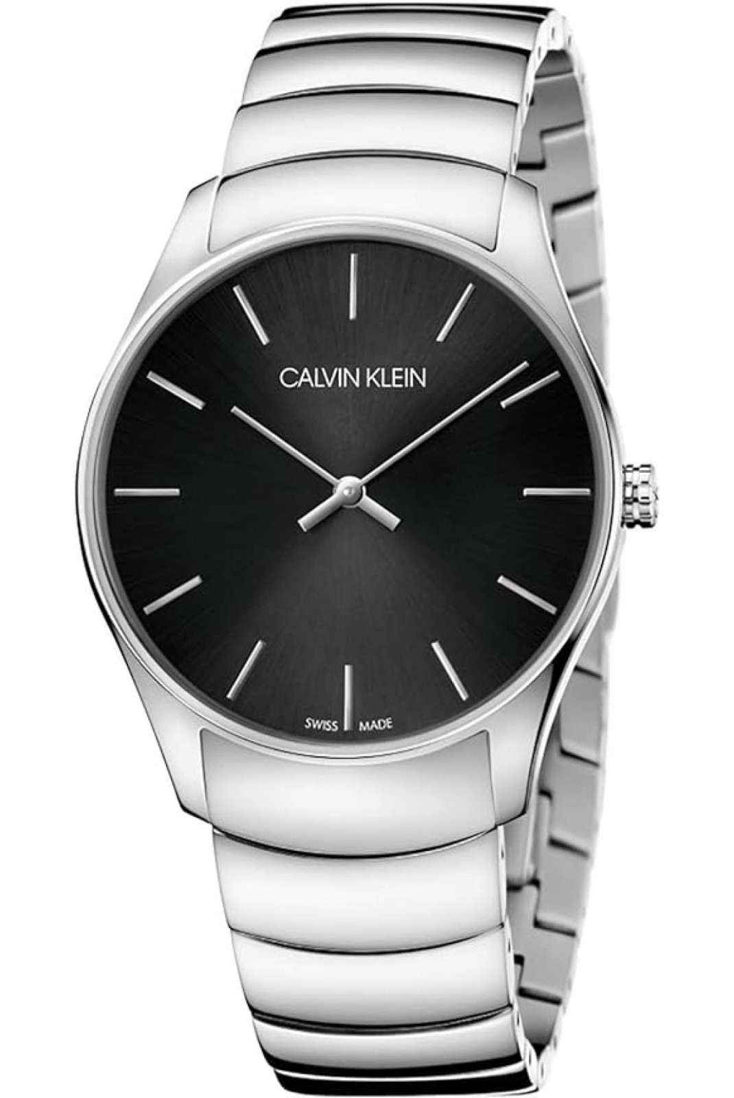 Montre Qwartz bracelet acier Calvin klein Argent / Noir K4D2114V