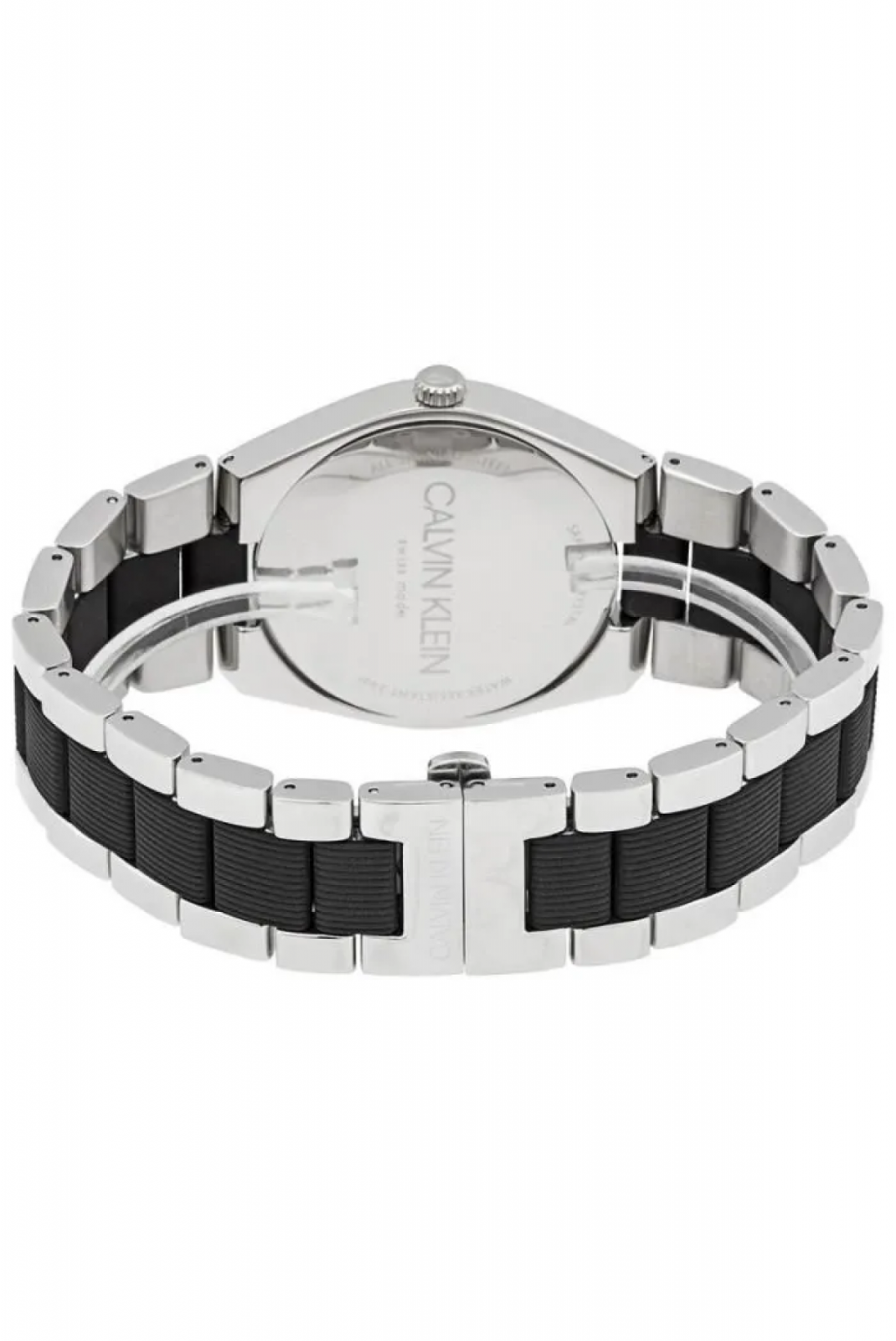 Montre qwartz bracelet bimatière Calvin klein Argent / Noir K9E211B1