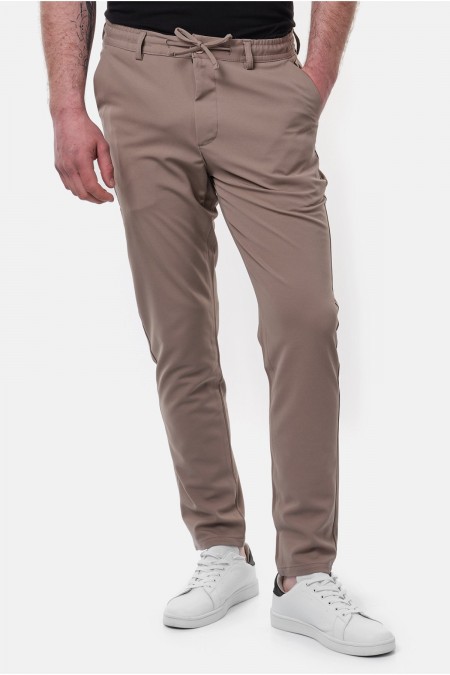 Pantalon chino uni maille Hopenlife BEIGE TOSHI