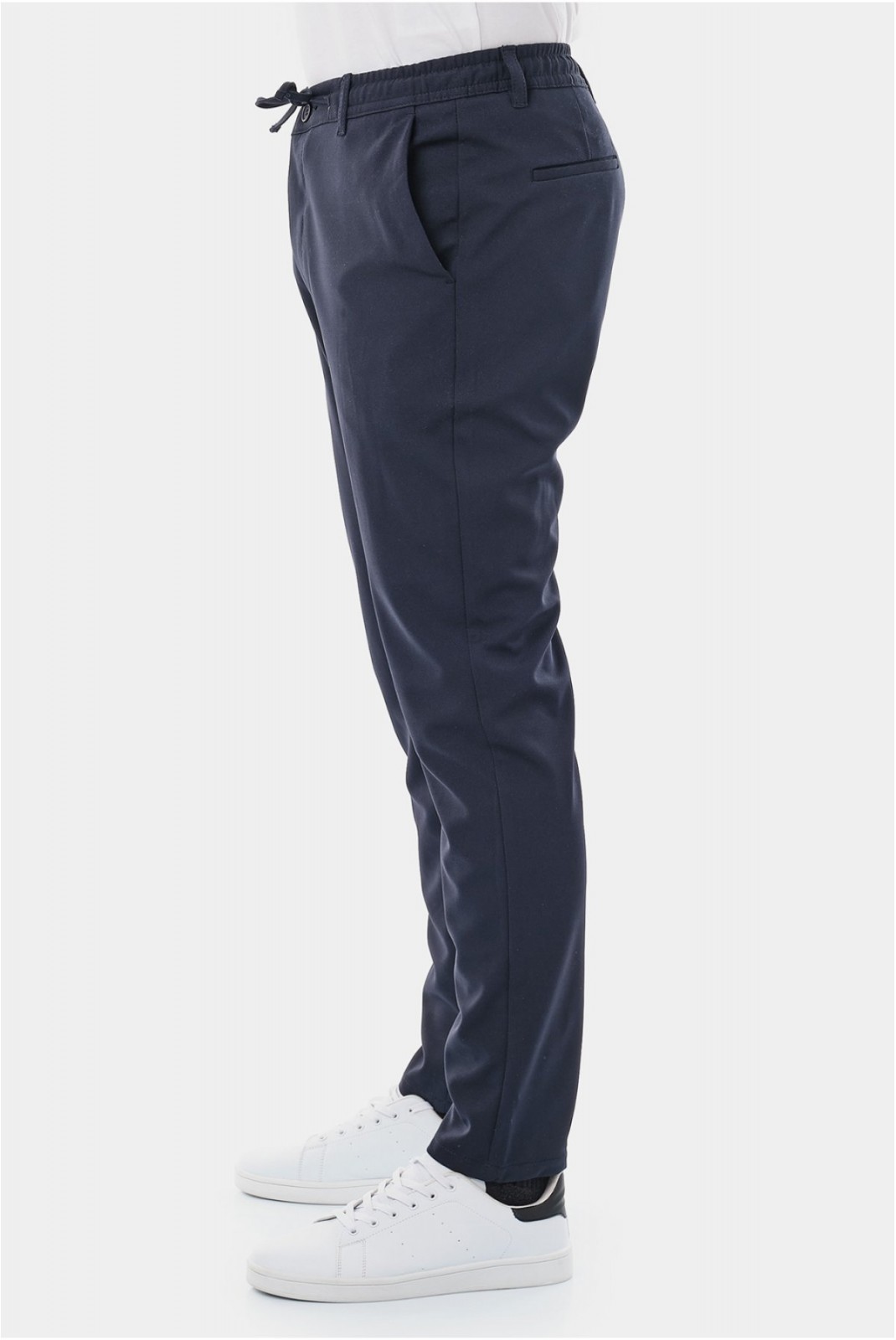 Pantalon chino uni maille Hopenlife NAVY TOSHI