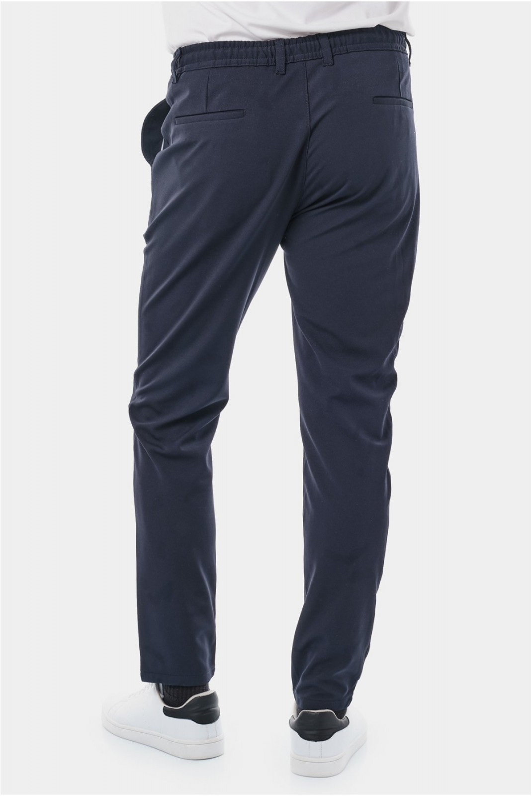 Pantalon chino uni maille Hopenlife NAVY TOSHI